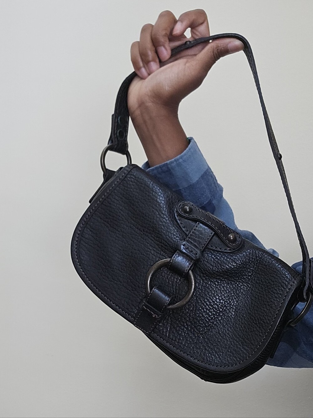 Vintage Banana Republic Shoulder Bag - Pebbled Leather